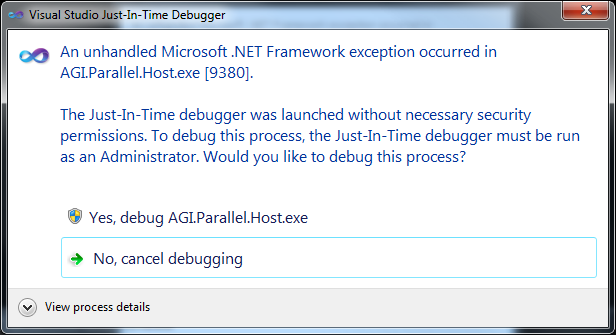 Host Debugger Exception