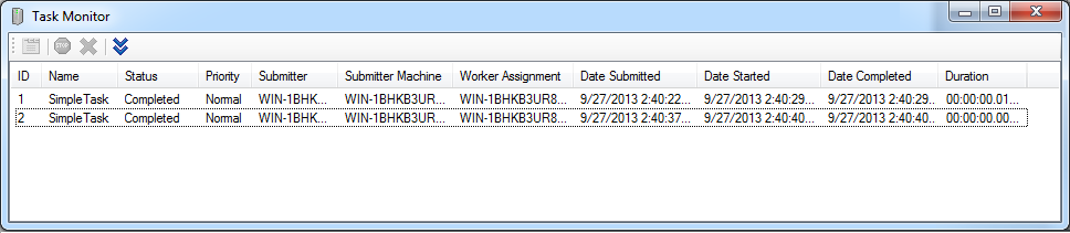 Task Monitor For Diagnostic