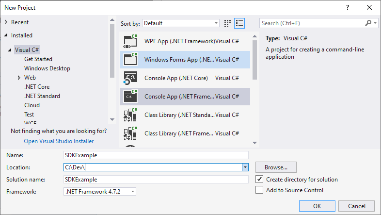 Visual Studio Project Setup