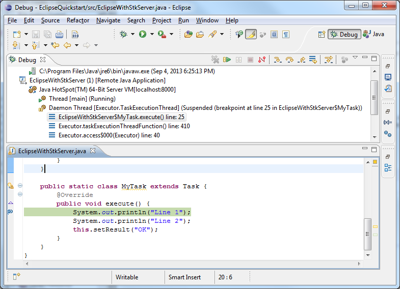 Eclipse in Debugger