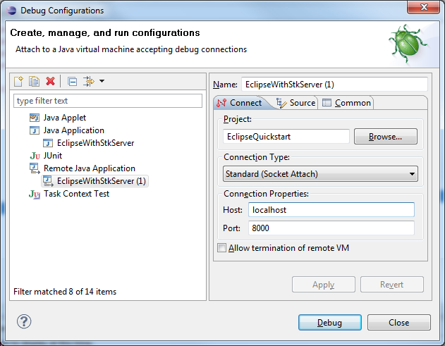 Java Debug Configuration