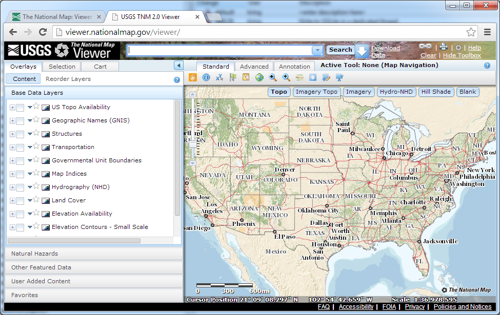 The USGS National Map Viewer