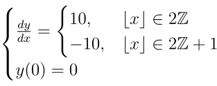 Numerical Integrator Example PiecewiseIVP
