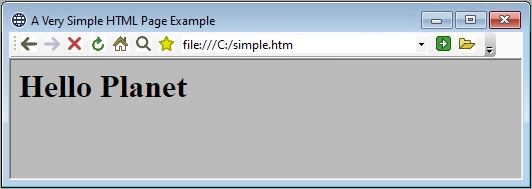 A Very Simple HTML Page - Bold