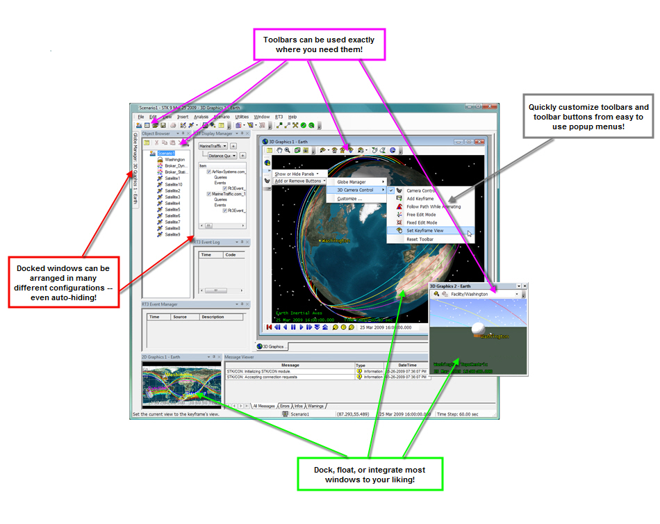 Window management features.