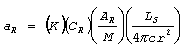 solar radiation acceleration equation