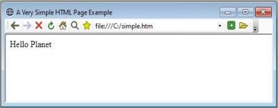 A Simple HTML Page