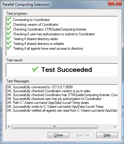 Test of cluster configuration