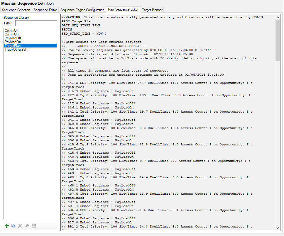 Raw Sequence Editor GUI