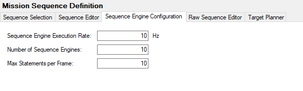 Sequence Engine Configuration GUI