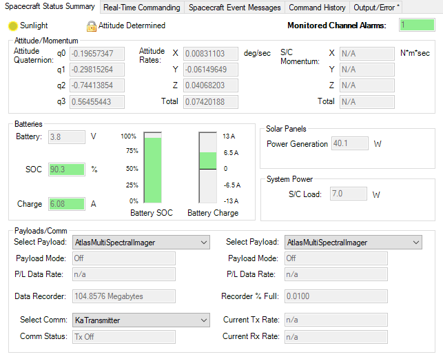 Spacecraft Status Summary