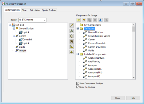 Components window