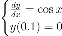Numerical Integrator Example CosineIVP
