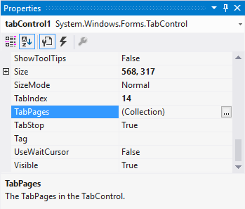 Tab Control Properties