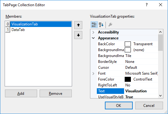 Tab Page Editor