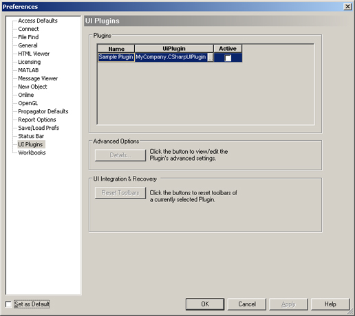 UI Plugin Preferences